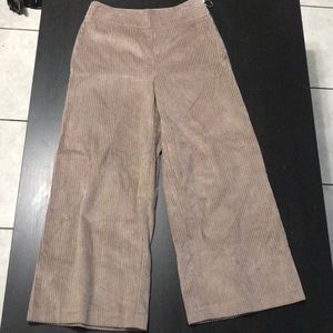 River Island Corduroy Crop Wide leg Pants toupe